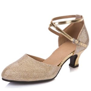 Ballo | Scarpe Daallo Nere Con Tacco E Glitter Dance 4552  |  Donna Ballo Ballo