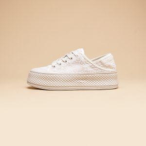 Espadrillas | Sneakersianche Eeige Con Trama Ricamata E Flatform 122  |  Donna Donna Donna