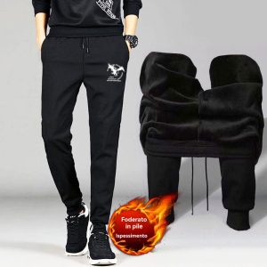 Pantaloni | Pantaloni Neri In Tessuto Felpato Ah25Fw250  |  Uomo Abbigliamento Pantaloni