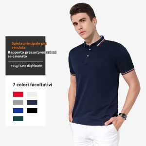 Polo | Polo Mezza Manica Nera Us 1350  |  Uomo Abbigliamento Polo