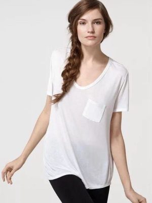 T-Shirt | T-Shirt Godri Serene V-Neck Tee Nera  |  Donna Abbigliamento Donna